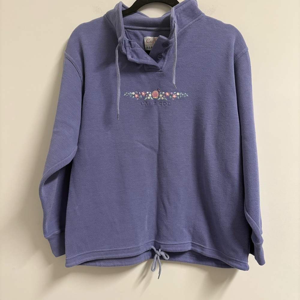 Vintage Cuffys Natural Series Cape Cod Purple Sweater Woman’s‎ Medium